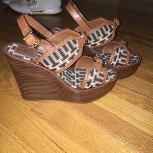 Tory Burch wedges! Worn only once!